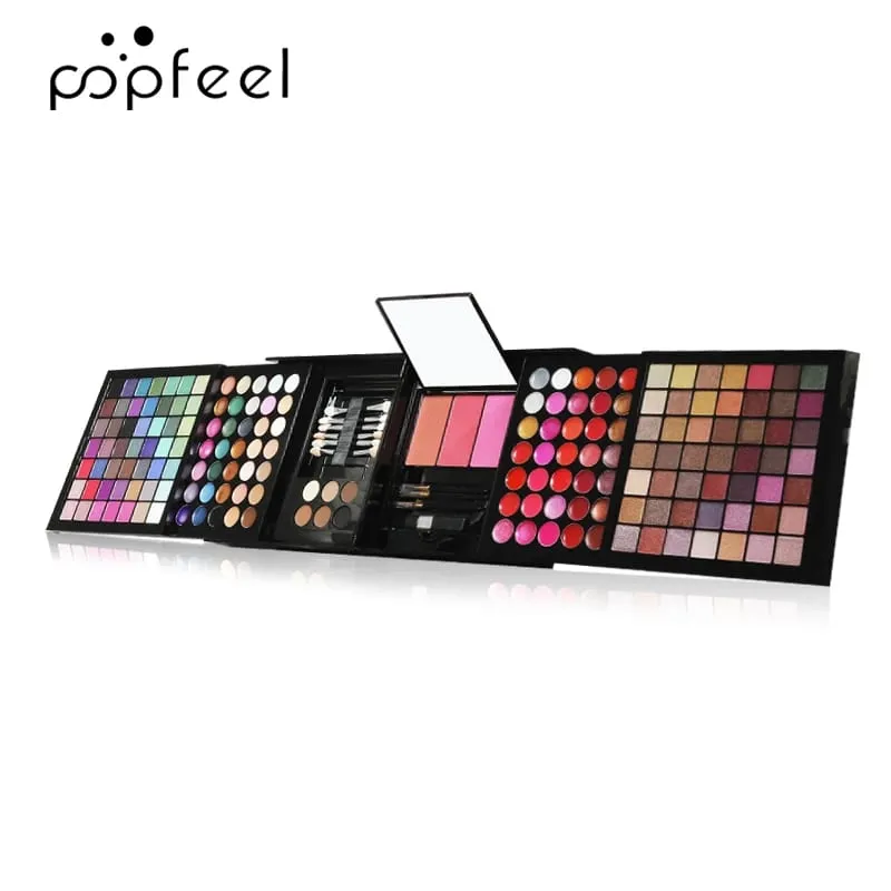 Makeup(eyeshadow blush lip gloss concealer) a mirror and tools—all-in-one. Perfect Women gift for loved ones.