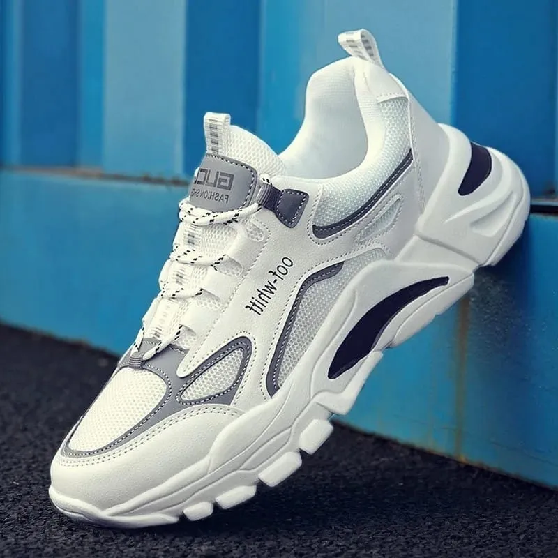 Primavera 2026 tênis de malha respirável na moda masculina casual corrida pai sapatos versátil estilo ins-nova chegada