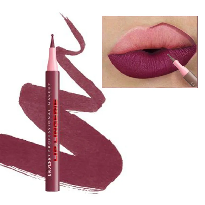 Lápis delineador labial fosco, à prova d'água, aplicação suave, hidratante à prova de manchas, altamente pigmentado, 6 cores, maquiagem para contorno labial