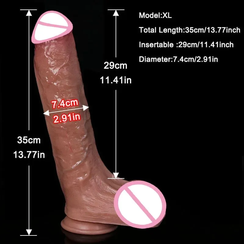 Realista 4 tamanhos macio grande vibrador duplo silicone ventosa pênis casais masturbação galo macio mulher homem anal adulto brinquedo do sexo