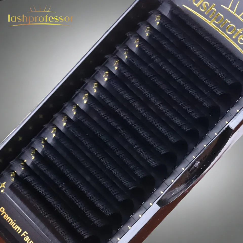 Lashprofessor 16 linhas individuais de cils bandejas de chicote 5-20mm seda clássico cílios uso profissional do salão de beleza extensões de cílios de caxemira