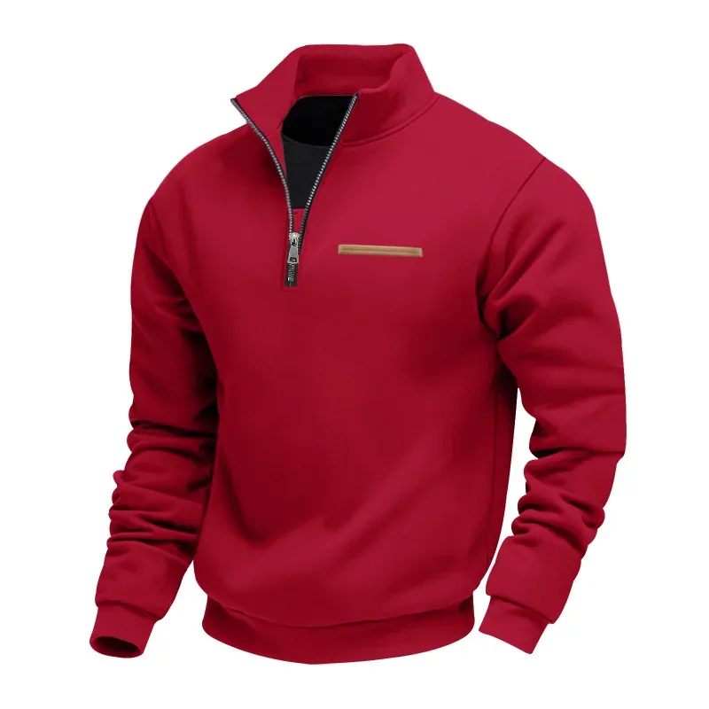 Men's Thick Fleece Stand Collar Sweatshirt Autumn Winter Color Block Striped Warm Outdoor Casual Daily Jacket Outerwear Cozy