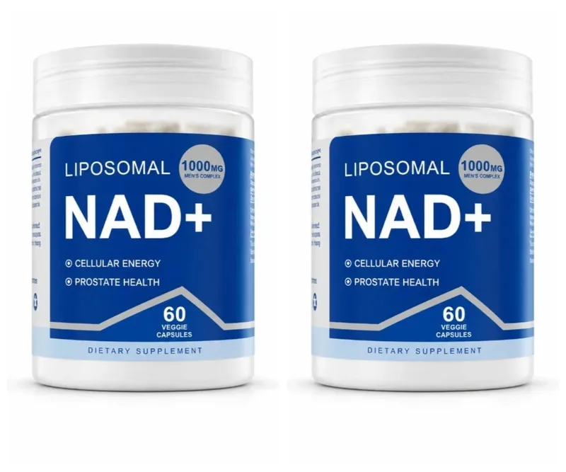 NAD+ Men's Complex Capsules Cellular Energy Support Resveratrol Maca Prostate Health and Urinary Comfort Support 60 Capsules
