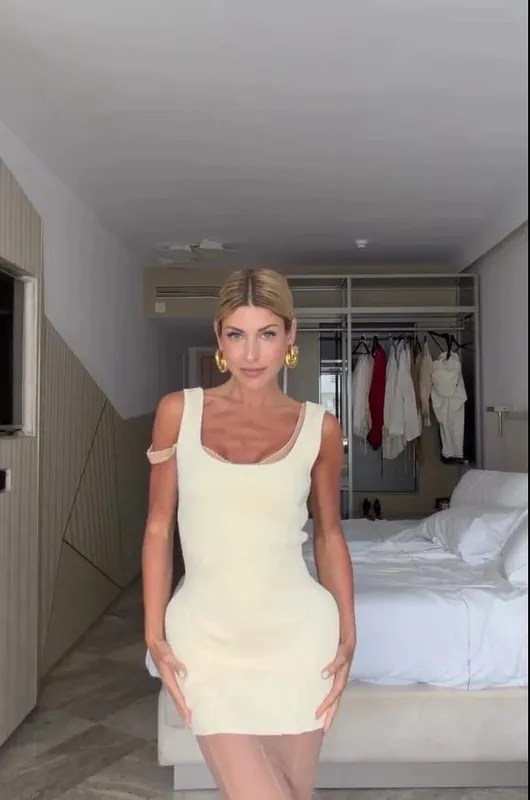 Feminino sólido malha dupla camada vestido conjunto elegante sem mangas u-neck vestido fino 2026 verão feminino festa diário casual street wear