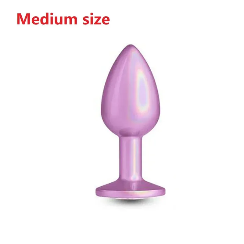 Colorful Small Medium Large Anal Plug Set Metal Anal Beads Butt Plug Jewelry Insert Sex Toy For Female Male