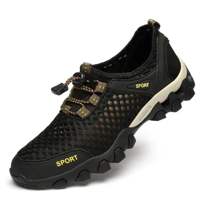 Malha respirável verão masculino plataforma tênis leve casual mocassins sapatos para corrida tênis caminhadas ao ar livre uso diário