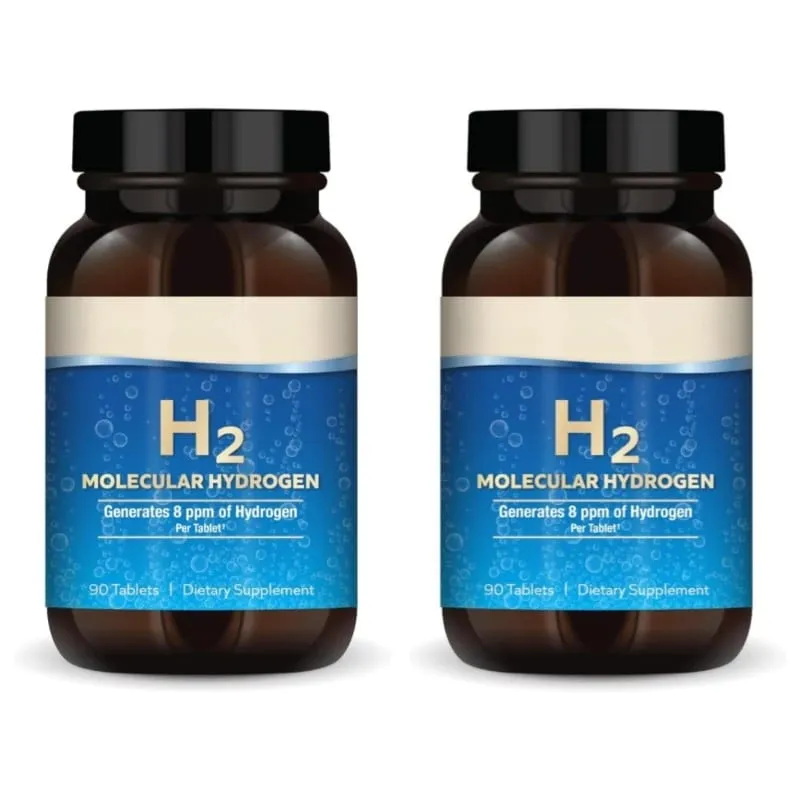 Hidrogênio molecular H2 - apoia o envelhecimento saudável, energia celular e saúde do cérebro - com magnésio elementar 90 comprimidos sem OGM