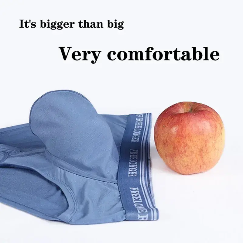 Calcinha masculina com bolsa grande em u, bolso frontal convexo, pé plano, triângulo, sexy, roupa íntima da moda para homens