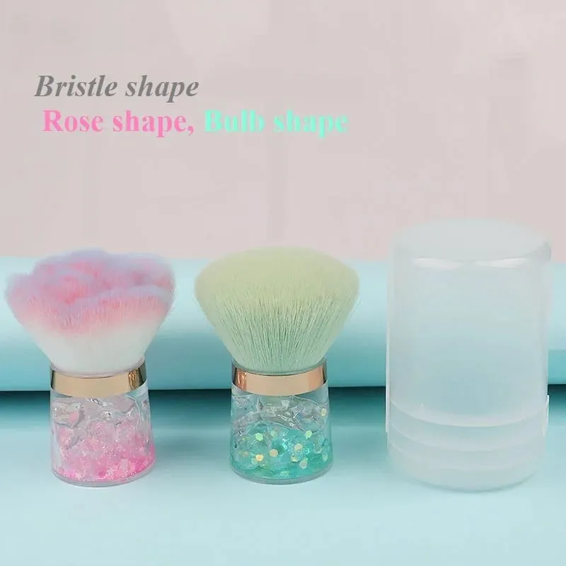 Conjunto de pincéis para blush e iluminador de pétalas de 4 cores – Aquarela difusa Flush Cloud Skin Brilho natural Construível Textura macia Primavera