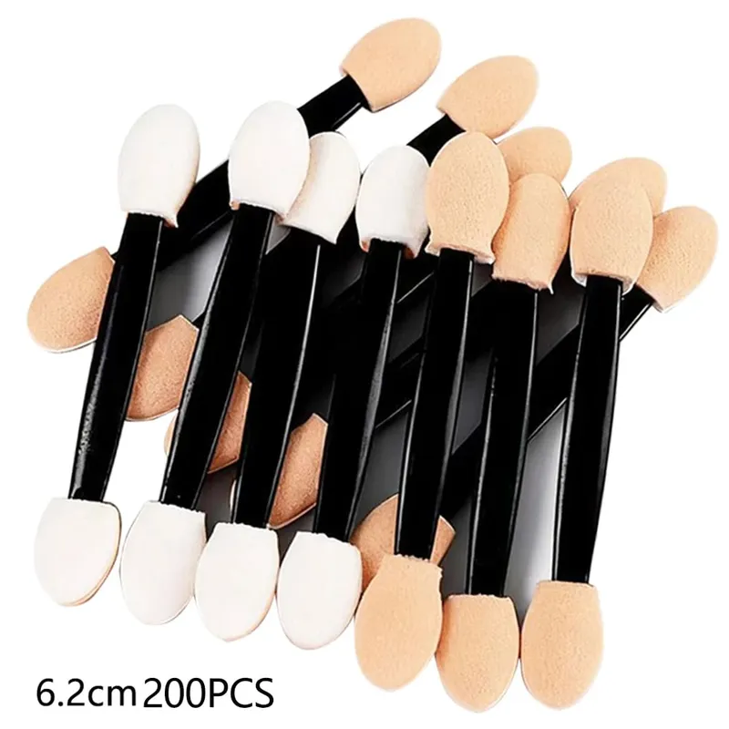 50/200 pçs aplicadores de sombra dupla face escova de sombra de olho pincéis de esponja de maquiagem para meninas ferramenta cosmética aplicadores de beleza