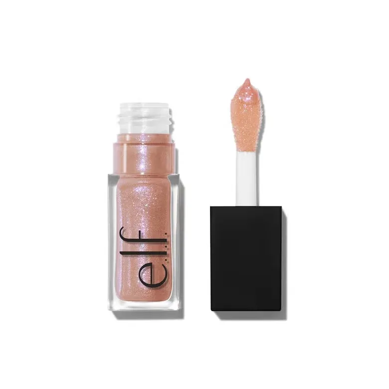 Novo elf brilho labial de 8 cores e blush em pó multicolorido, textura fina, leve, hidratante, nutritivo, bálsamo labial, cosméticos de cuidados