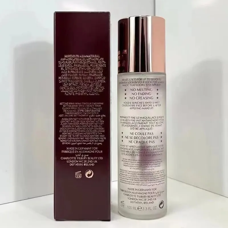 Charlotte Tilbury Makeup Setting Spray Hidratante Hidratante Controle de óleo Maquiagem de longa duração Natural Matte Refrescante Cosméticos