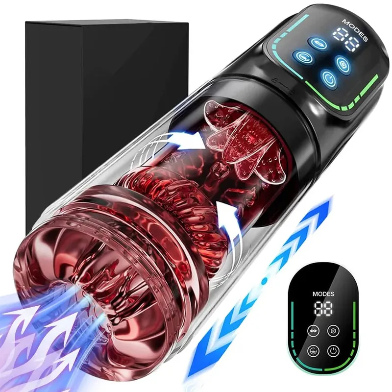 Bomba peniana masturbadora masculina, com 9 modos de aquecimento de sucção, máquina de sopro, display lcd, brinquedo sexual adulto para homens