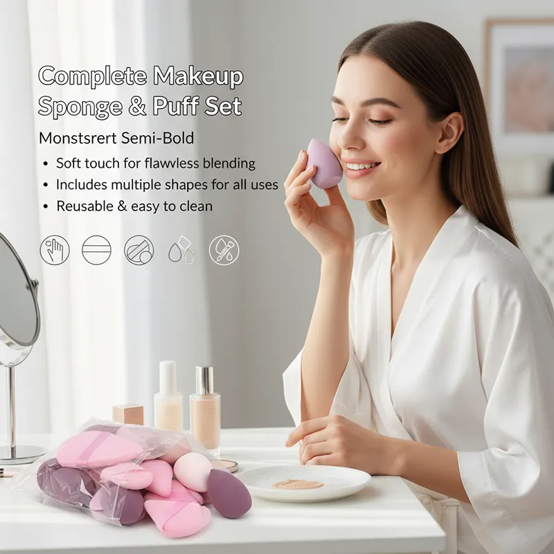 Conjunto de esponja de maquiagem feminina, 14 peças, liquidificador cosmético, base de ovos, sopros de pó, acessórios de maquiagem para ferramentas de beleza