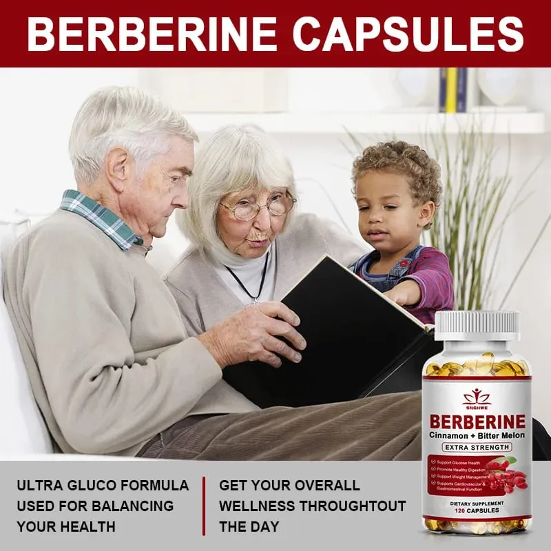 Suplemento de Berberina de Alta Potência com Canela do Ceilão - Sistema Imunológico Função Cardiovascular e Gastrointestinal - Berberine H