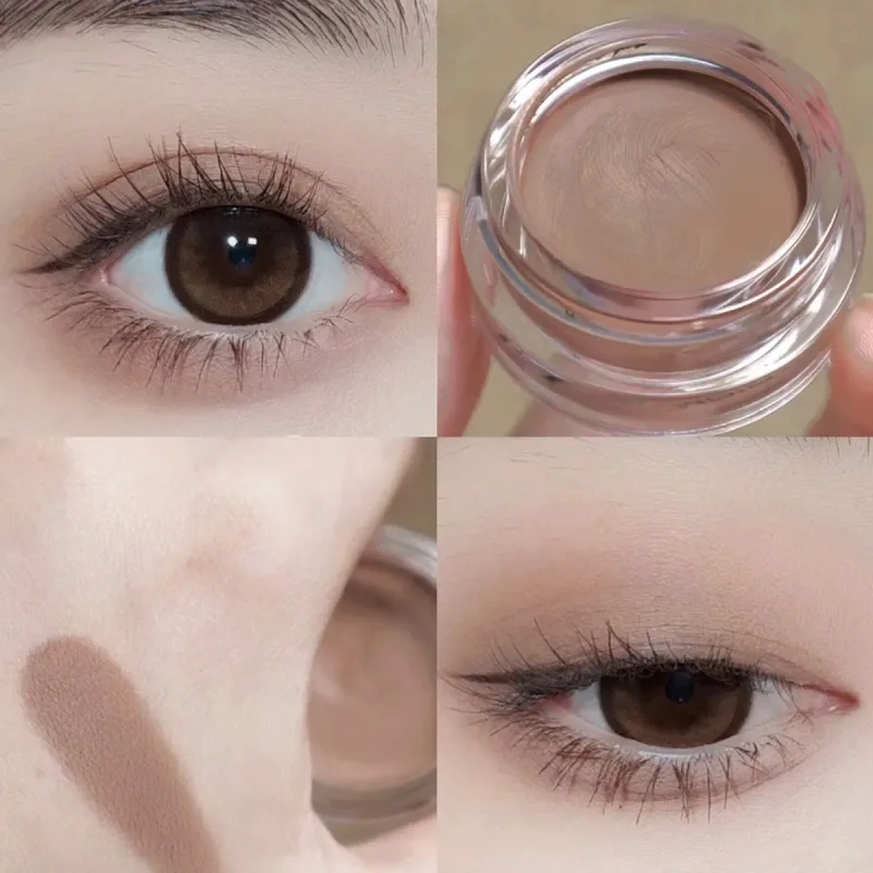 Sombra nude fosca, creme à prova d'água, sedoso, suave, primer, pigmento rosa, marrom, longa duração, monocromático, pêssego, maquiagem para os olhos