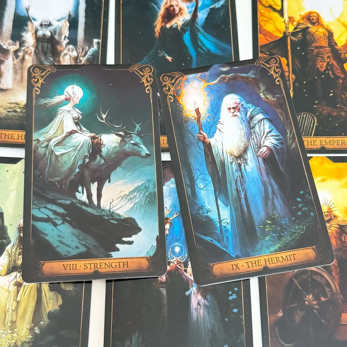 Cartas de tarô druidas 78pcs versão em inglês misterioso jogo de tabuleiro de tarô de adivinhação