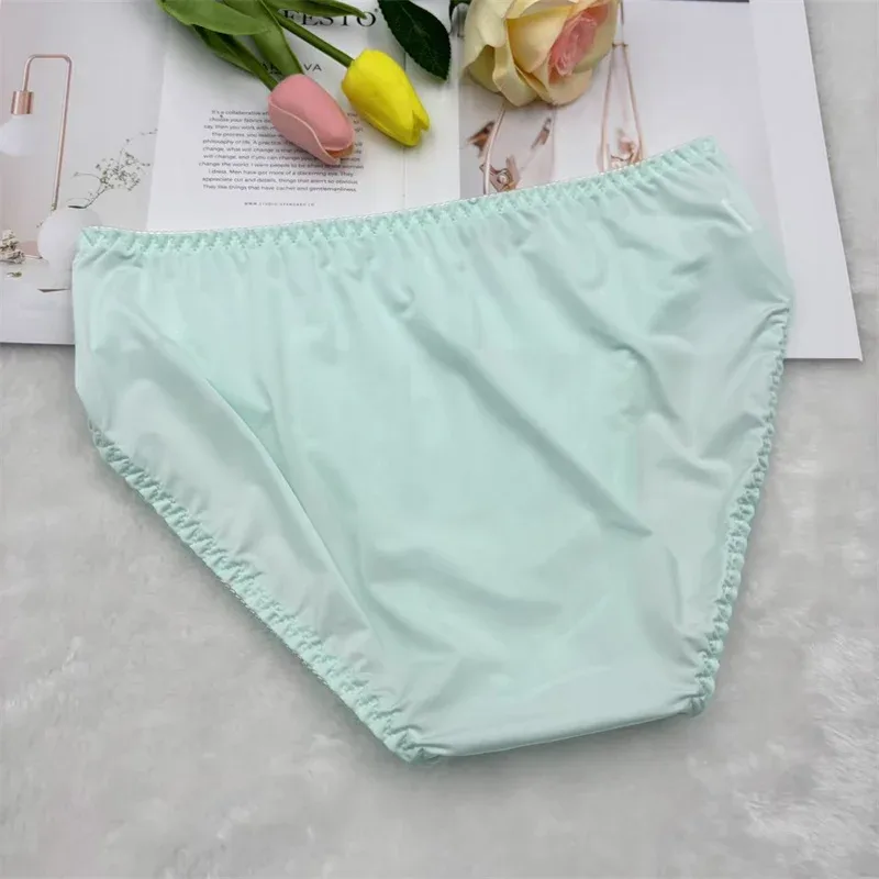Ultra-Thin Silky Ice Silk Elastic Soft Close-Fitting Fabric Men's Daily Comfort Underwear Breathable Briefs men underwear sexy