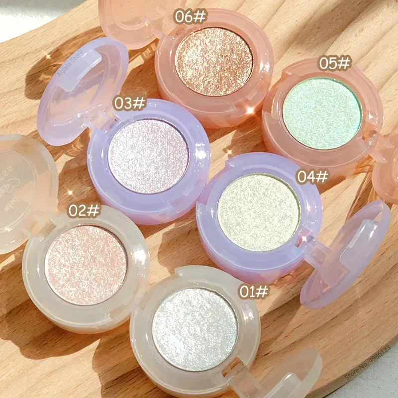 Monocromático glitter sombra perolado iluminador em pó maquiagem diamante paleta de sombra de olho brilhante maquiagem cosméticos