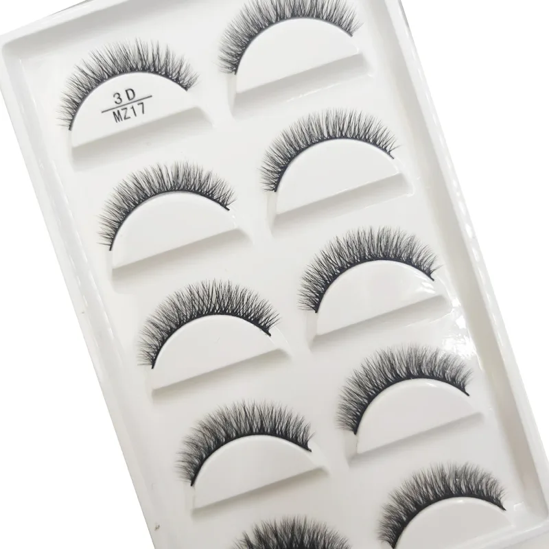 Wholesale 5 Pairs 3D Natural Mink False Eyelashes Makeup Extension Eyelash Fake Eye Lashes Faux Cils Make Up Beauty Cilios