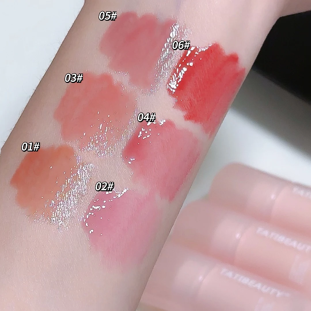 Espelho água brilho labial cristal geléia batom hidratante plumping hidratante colorido lábio matiz lábios cuidados maquiagem beleza