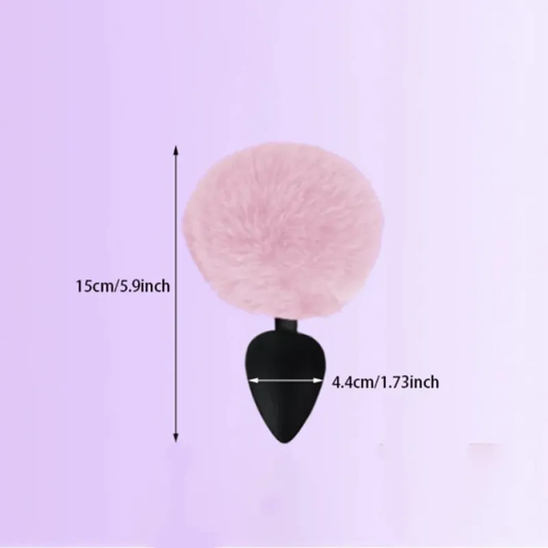 Anal plug coelho cauda bdsm role play silicone massageador de próstata butt plug silicone coelho cauda brinquedos sexuais para mulheres homens gay