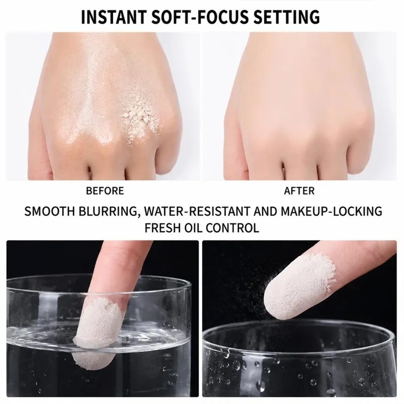 4pcs Face Makeup Set:High-Coverage Concealer Lightweight Foundation 3D Contouring Cream And Oil-Controlling Setting Powder