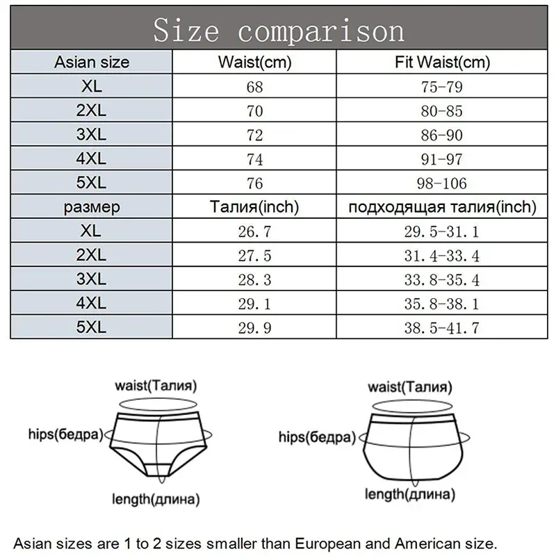 1 件棉質內褲男士舒適內褲男透氣內衣內衣內褲 Plue 尺寸 Xl -5XL