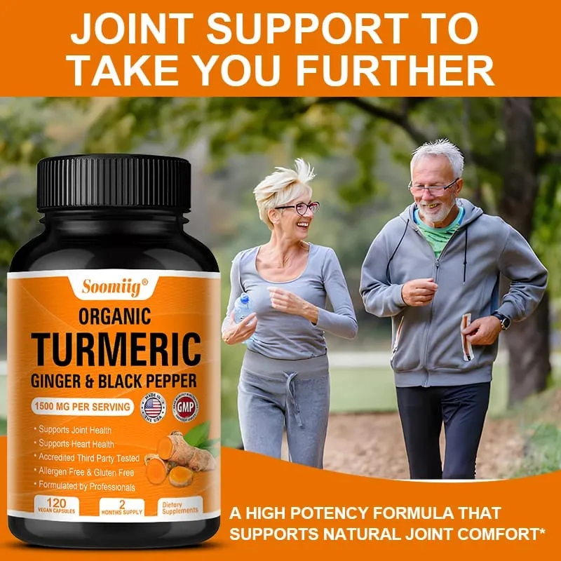 Turmeric Curcumin Capsules - with Black Pepper 95% Curcumin Complex - for Joint Digestive & Immune Support Supplement