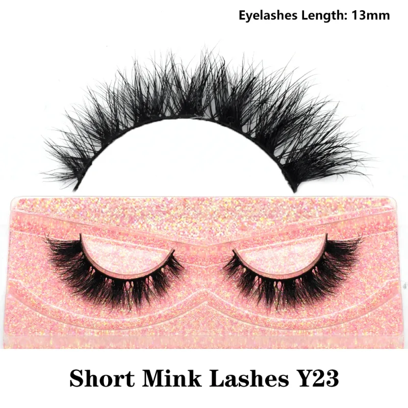 Half Eye Lashes Natural 3D Mink Short False Eyelashes Fluffy Wispy Cross Strip Fake Lashes Soft Half Eyelashes Extension Makeup — image 15