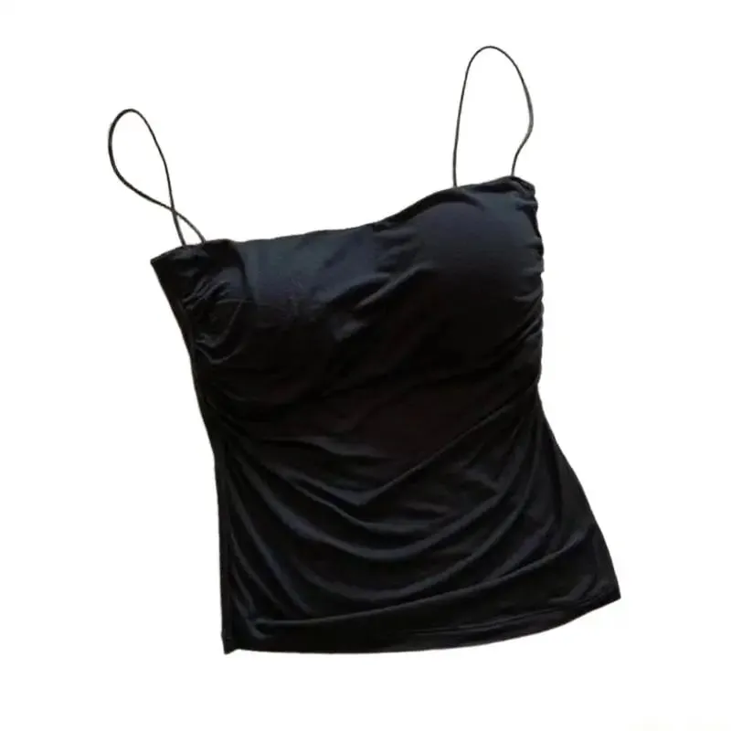 31BF Tops com sutiã embutido Camisola de verão Tops para sair