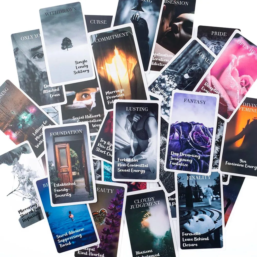 Baralho de corações escondidos segredos oracle 10.3*6cm, cartas de situações, baralho de chama gêmea brilhante, sentimentos, baralho de mensagens, 78 cartas — image 6