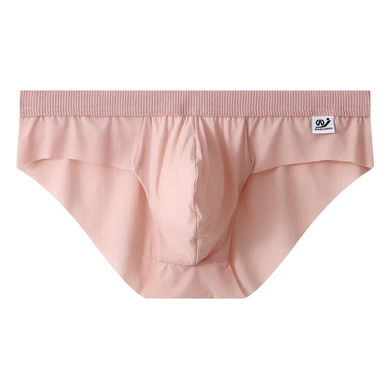 New Arrival Men's Briefs Ice Silk Underwear Seamless Breathable Low Waist Panties Shorts