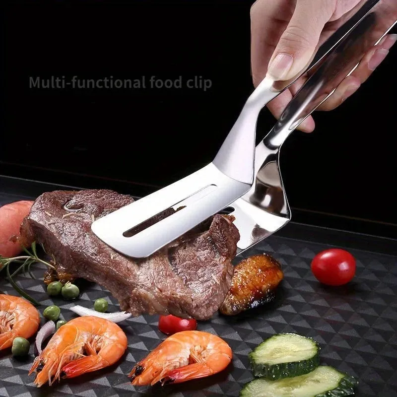 Pinças de cozinha premium de aço inoxidável multiuso pinça clipe de pão/grampos de bife/braçadeira de bife frito/pinças de churrasco