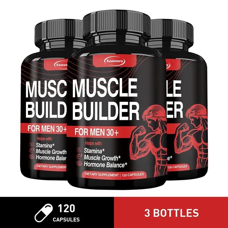 Muscle Builder for Men 30+ - Boosts Muscle Strength and Endurance Supports Hormone Balance