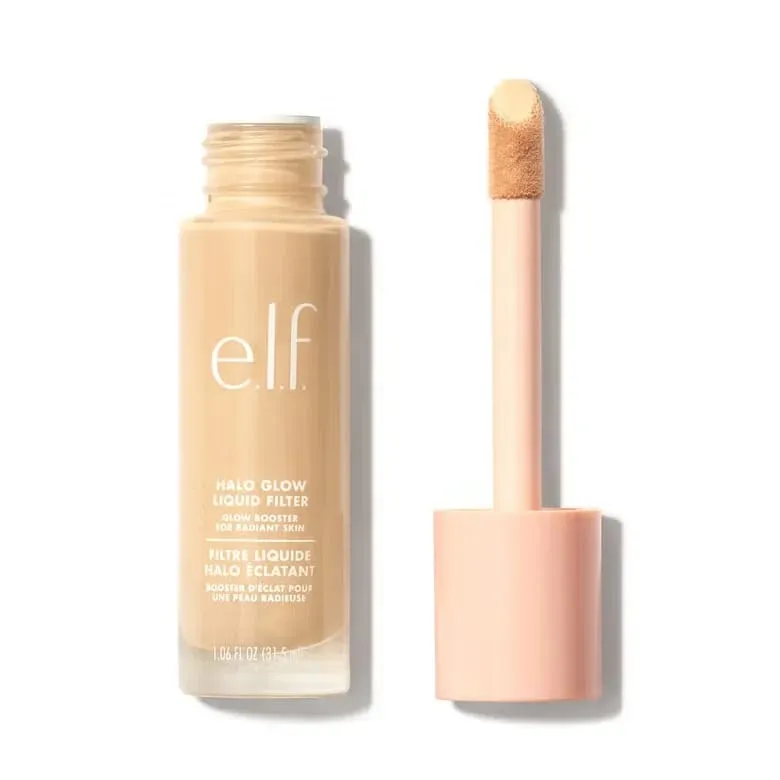 ELF Fashion Makeup Cosmetics Liquid Foundation Concealer and Brightening Lip Gloss with Flashing Lights Lip Oil Glossy Finish
