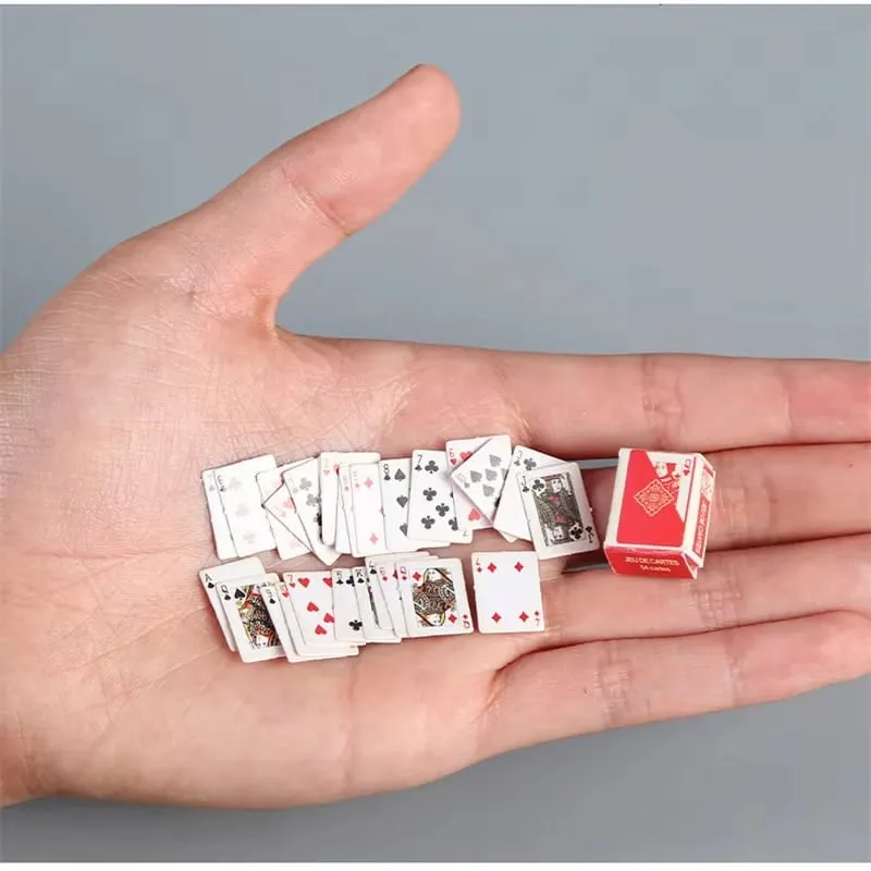 Mini Cartoon Playing Poker Fun Cards Student Stress Relieving Board Games Small Toys Casual Fingertip Playing Poker