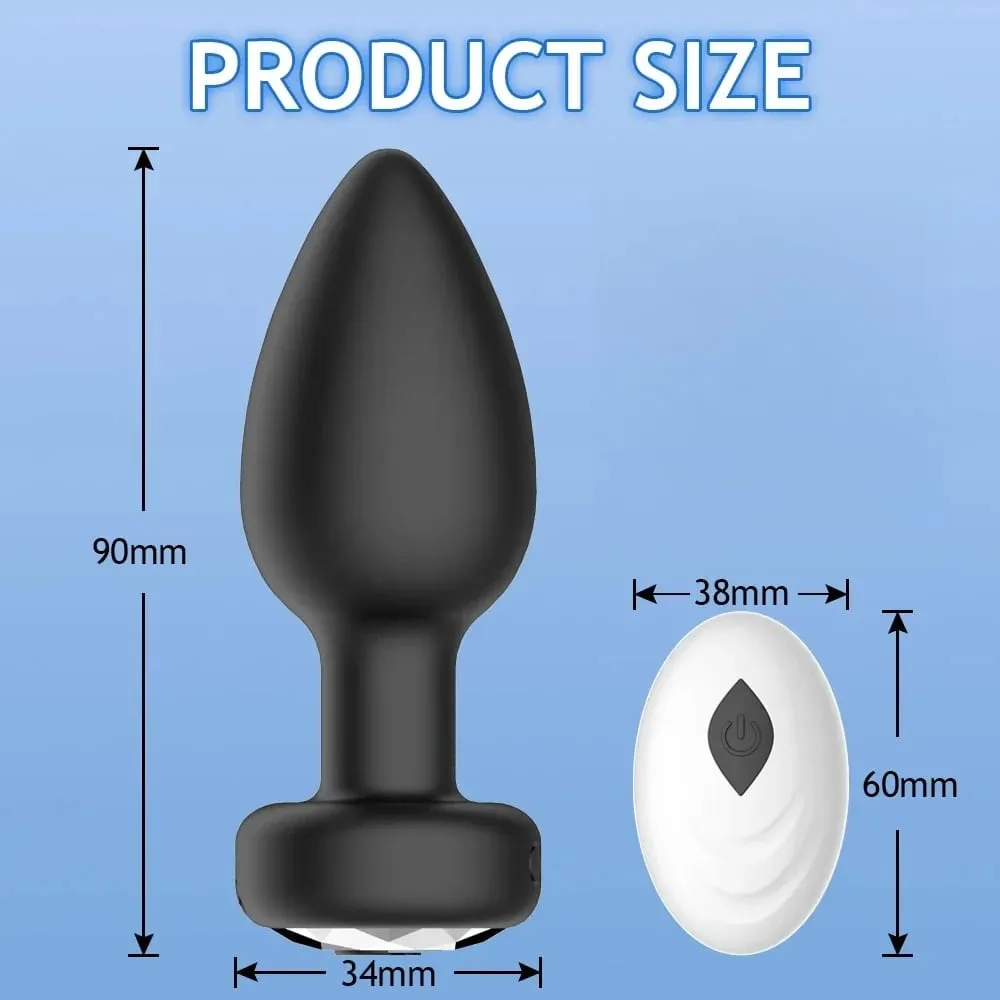 Vibrador anal sem fio para homens, plugue anal com controle remoto, estimulador de próstata, massageador vaginal, brinquedos sexuais adultos, mulheres gays