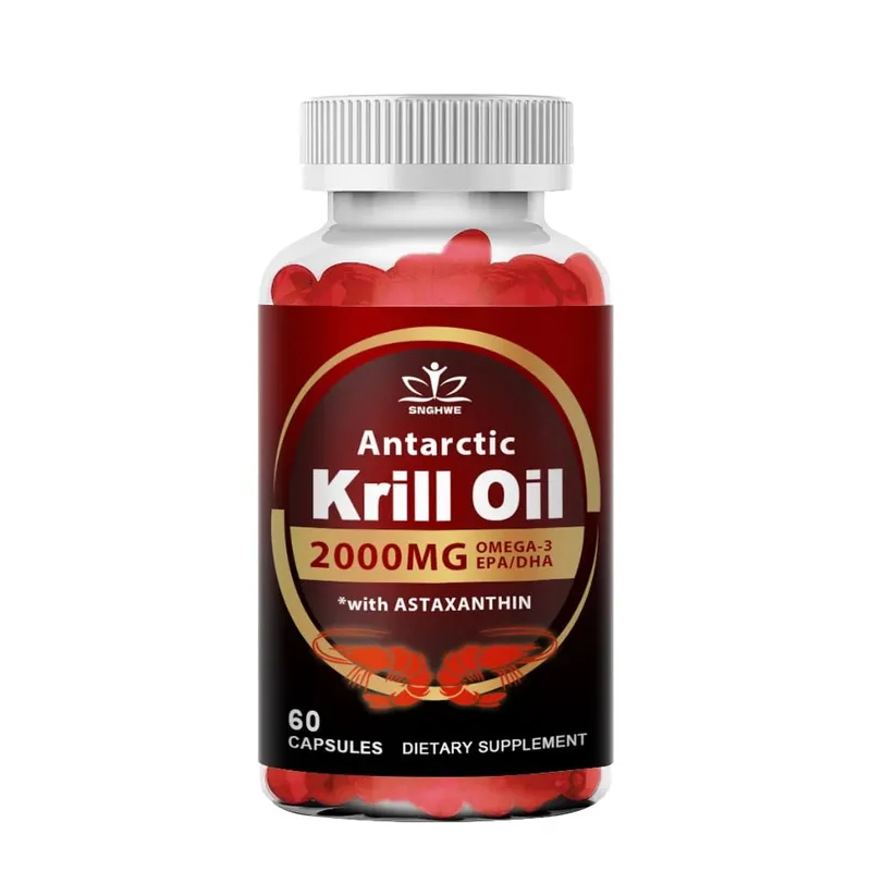 南極磷蝦油 - 每份 2000 毫克 - 含 Omega-3、EPA、DHA 和蝦紅素 - 支持健康關節、大腦、心臟和血壓