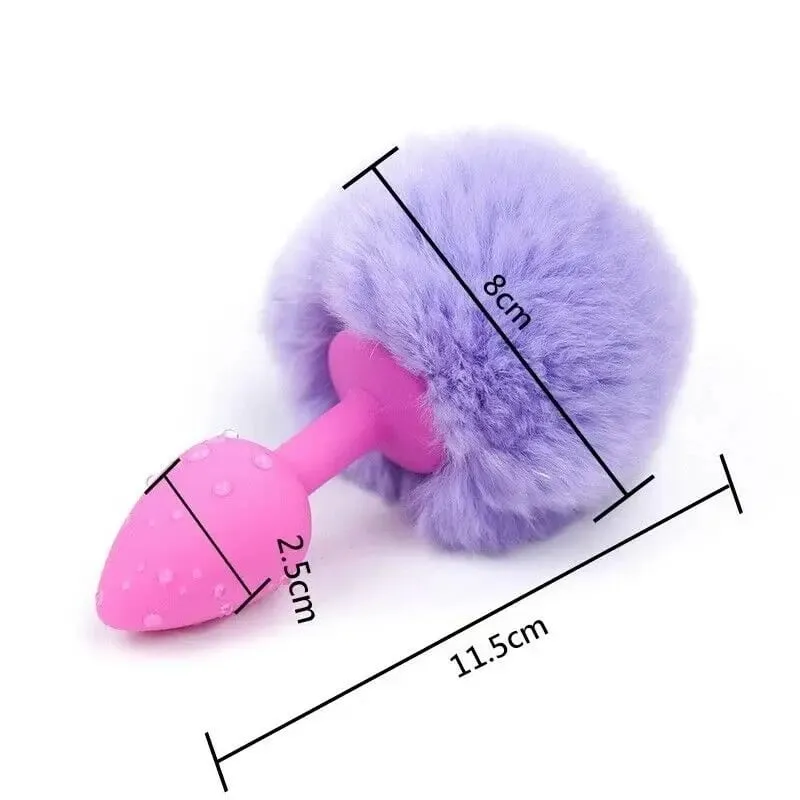 Slicone Butt Plug Hairy Bunny Tail Rabbit Tail Smooth Anal Plug Cosplay Cute Sex Toys for Women Erotic Adult Toys Sex Products — image 3
