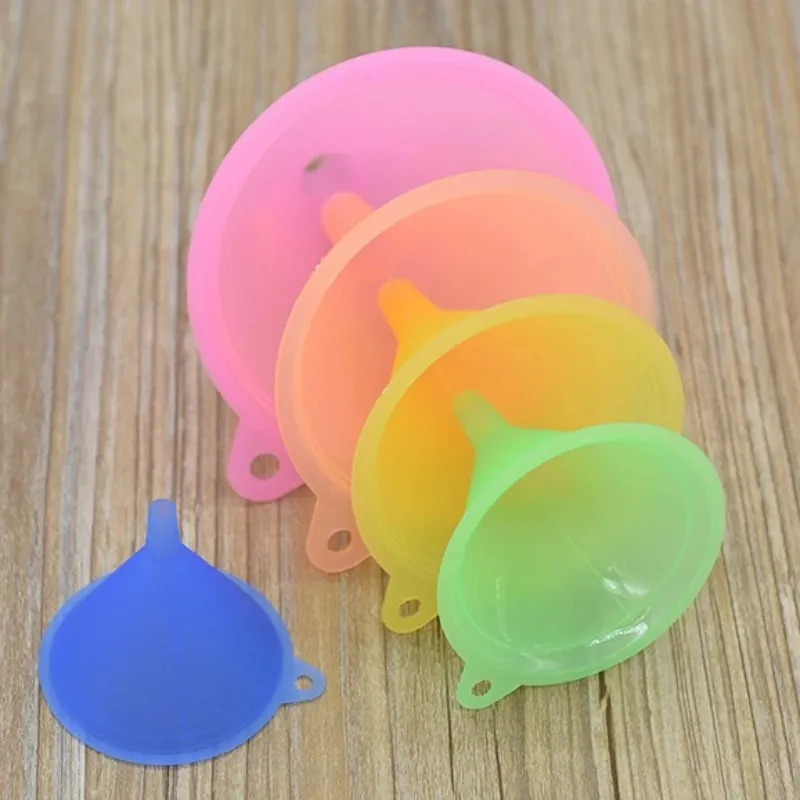 Conjunto de funil colorido de vários tamanhos, 5 unidades, óleo de cozinha, molhos, funis, ferramenta de distribuição de líquidos