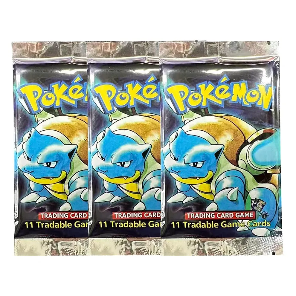 Conjunto de base 1ª edição shadowless booster box pokemon cartões ptcg proxy clássico anime coleção cartão 1 conjunto 36 pacotes 1 pacote/11 cartão