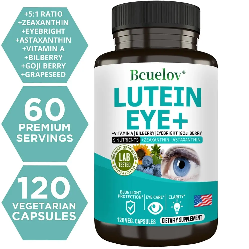 Suplemento de luteína contendo vitamina A, zeaxantina, astaxantina e extrato de mirtilo para apoiar a saúde da visão e dos olhos — image 4