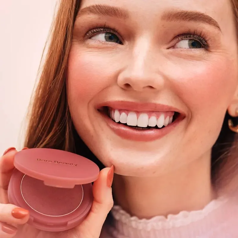 Rare Beauty 3D Face Brighten Blush Highlighter Powder with Mirror Cosmetic Contour Bronzer Shimmer Luminizer Stick Makeup Tool