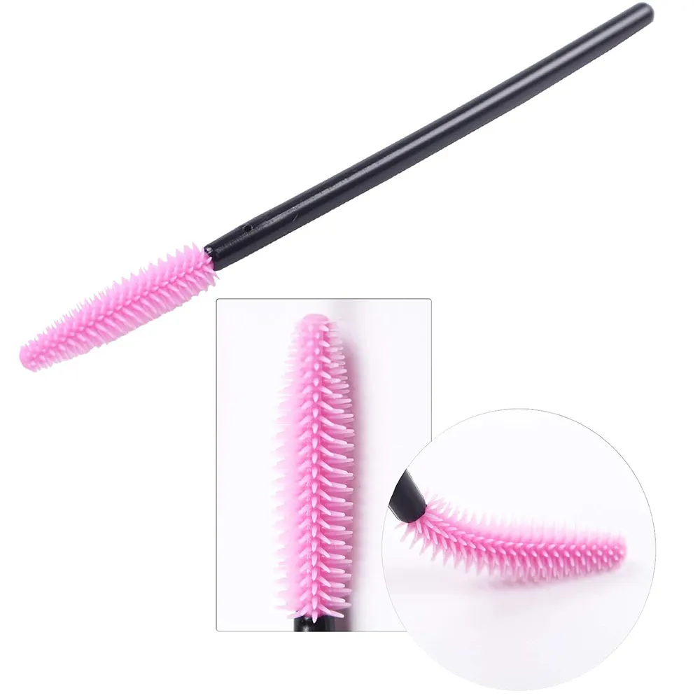 50/100pcs Eyelash Brush Silicone Eyelashes Brushes Mascara Wands Applicators For Woman Lash Eyebrows Cosmetic Makeup Tool