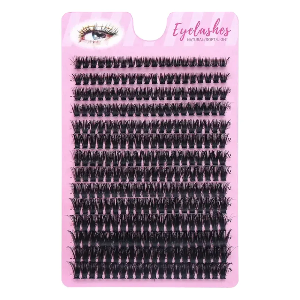 80D Faux Mink Cluster Lashes D Curl Volume Individual Lash Clusters Soft Segmented False Eyelashes DIY Natural Eye Makeup Tool