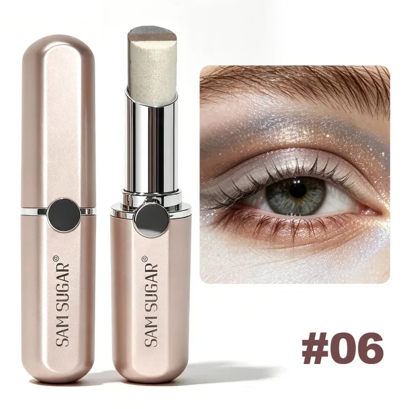 Sombra em bastão perolado gradiente em 3 cores, à prova d'água, brilho macio, brilho, aegyo sal, iluminador, sombra para os olhos, maquiagem