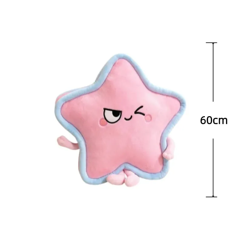 Five Pointed Star Plush Pillow 40/60cm Stuffed Cushion Squishy Sofa Cushion Adorably Home Decor Toys Creative Birthday Gifts