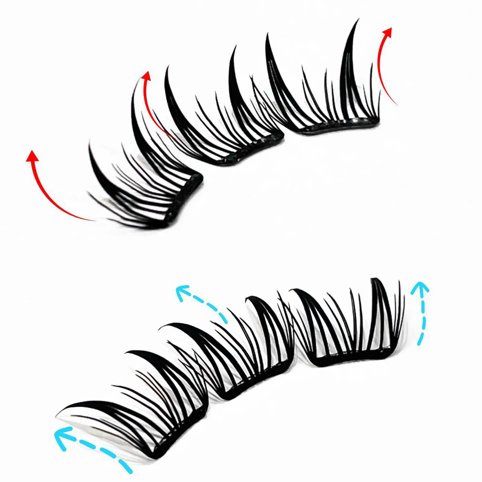 Cílios postiços C Curl Natural & Wispy Lash Wisps Manga Cílios autoadesivos perfeitos para meninas noite fora ferramentas de maquiagem para os olhos