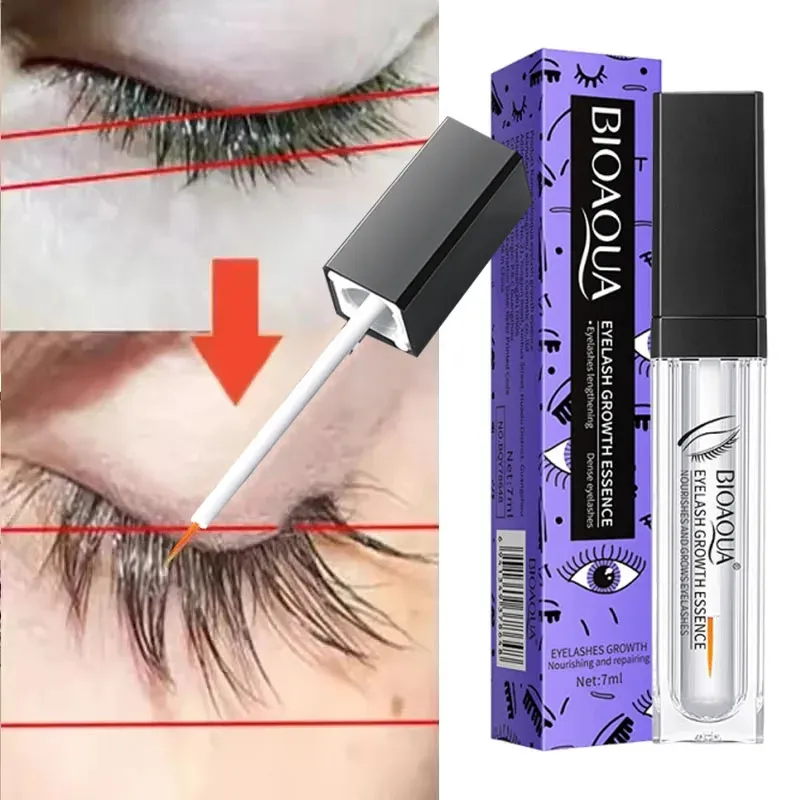 Soro de crescimento rápido de cílios, 7 dias, potencializador natural de cílios, mais longo, mais grosso, curvador, tratamento de cílios, produtos de cuidados com os olhos, maquiagem